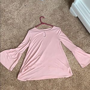 pink flare long sleeve